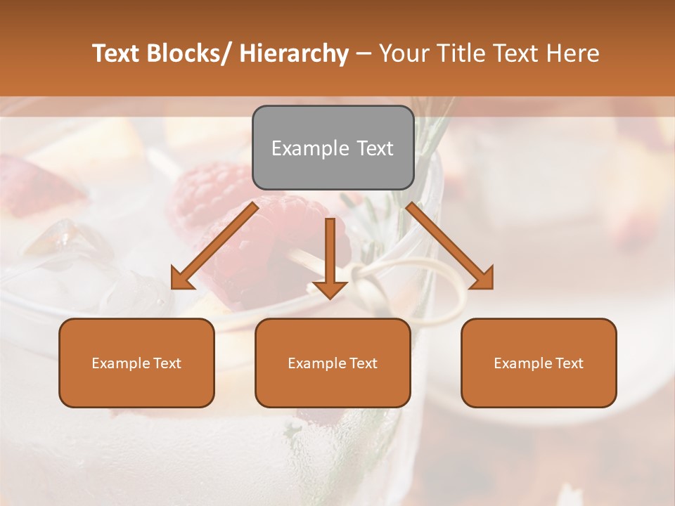 A Table Topped With Glasses Filled With Fruit PowerPoint Template