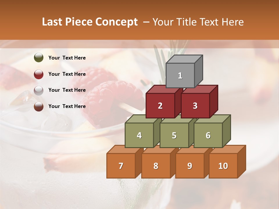 A Table Topped With Glasses Filled With Fruit PowerPoint Template