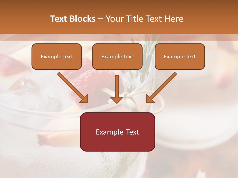 A Table Topped With Glasses Filled With Fruit PowerPoint Template