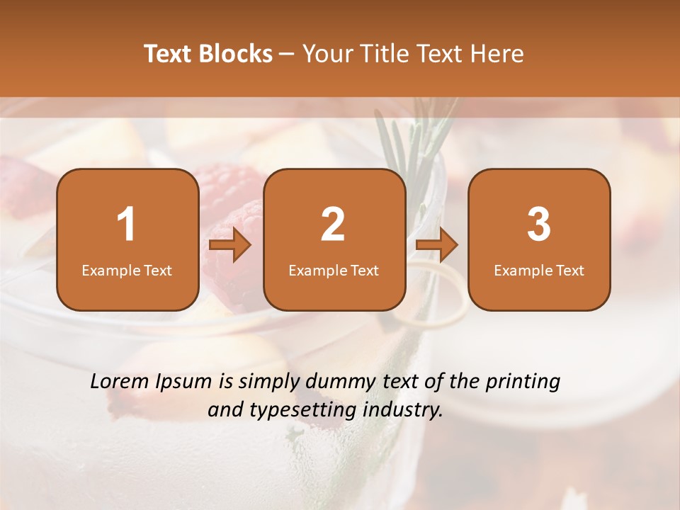 A Table Topped With Glasses Filled With Fruit PowerPoint Template