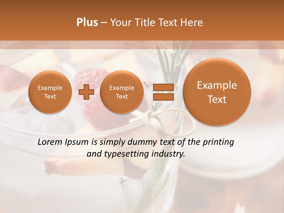 A Table Topped With Glasses Filled With Fruit PowerPoint Template