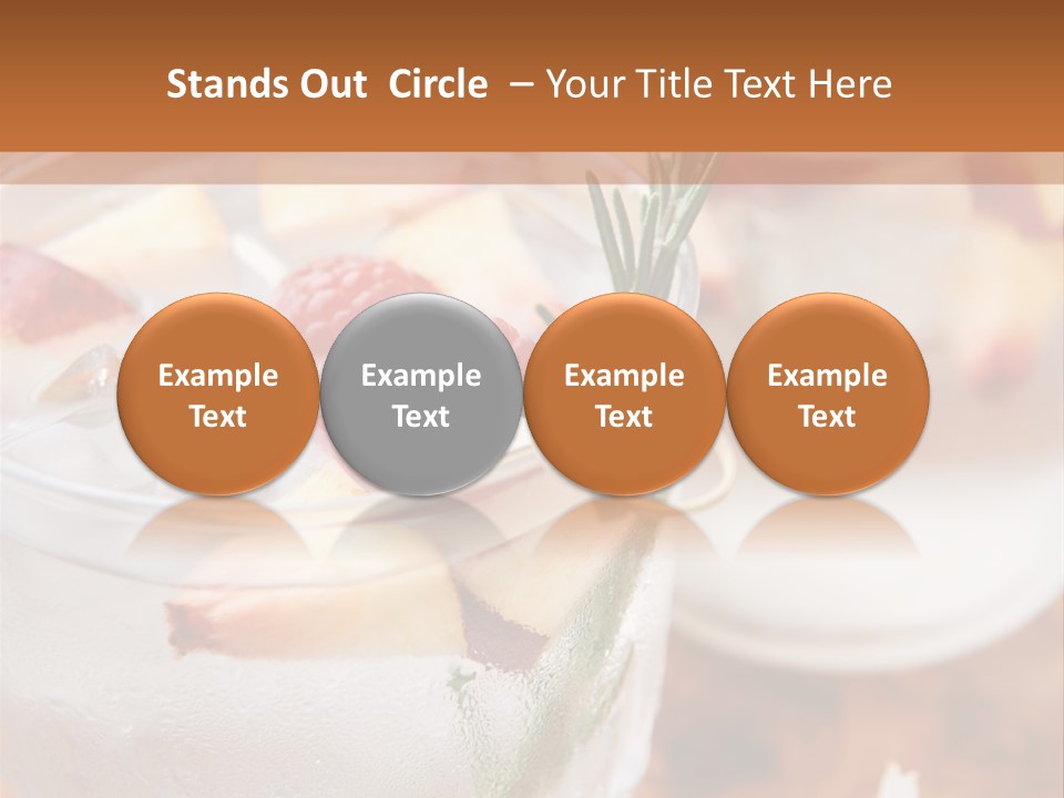 A Table Topped With Glasses Filled With Fruit PowerPoint Template