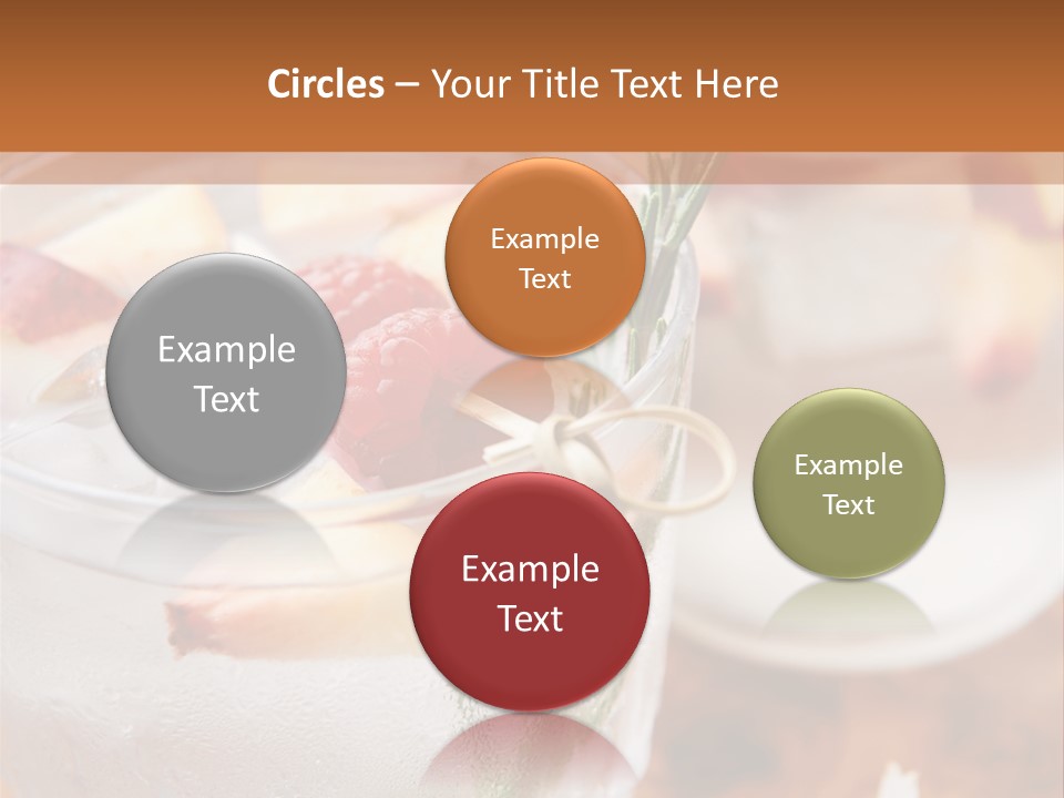 A Table Topped With Glasses Filled With Fruit PowerPoint Template