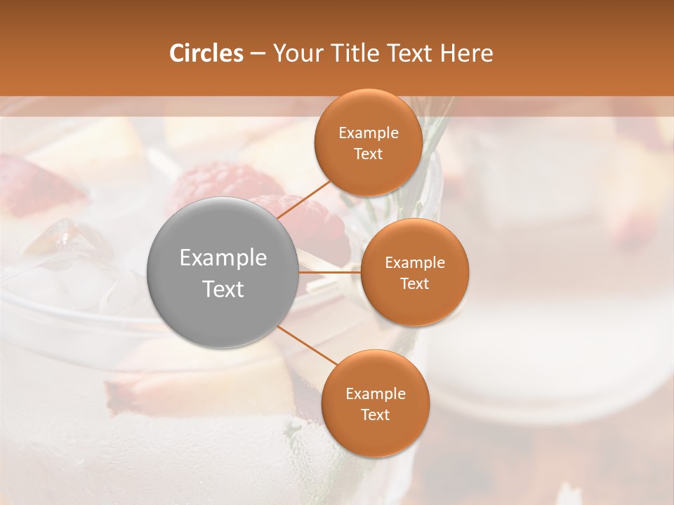 A Table Topped With Glasses Filled With Fruit PowerPoint Template