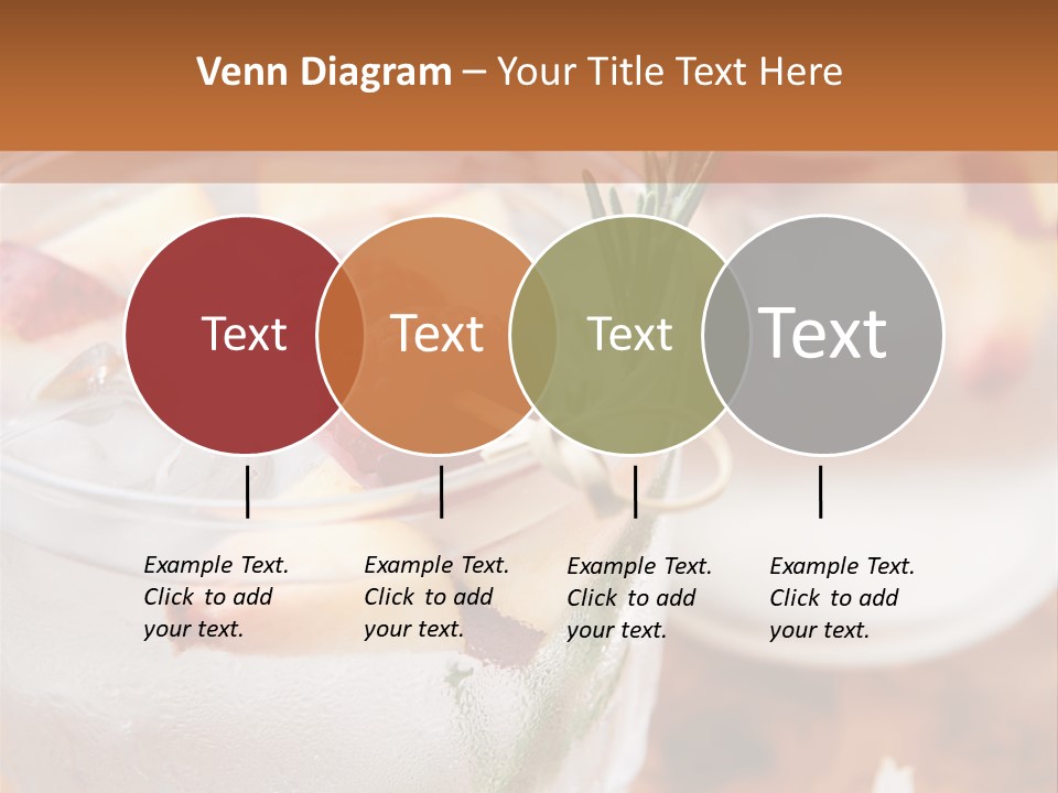 A Table Topped With Glasses Filled With Fruit PowerPoint Template