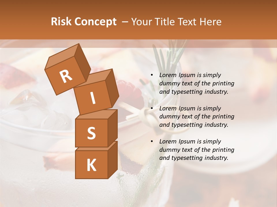 A Table Topped With Glasses Filled With Fruit PowerPoint Template