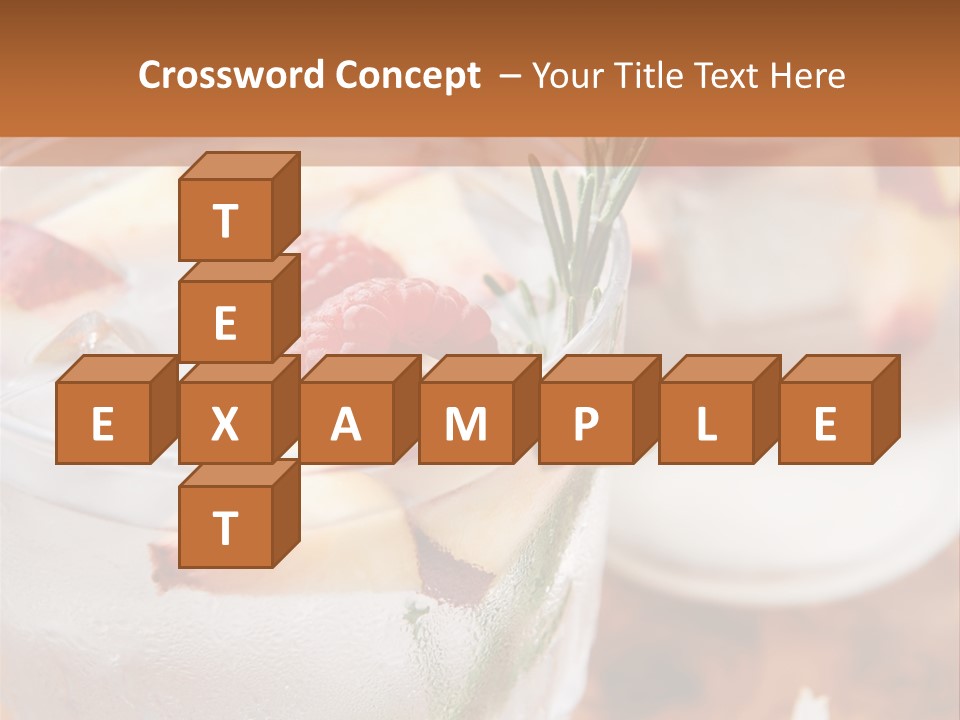A Table Topped With Glasses Filled With Fruit PowerPoint Template