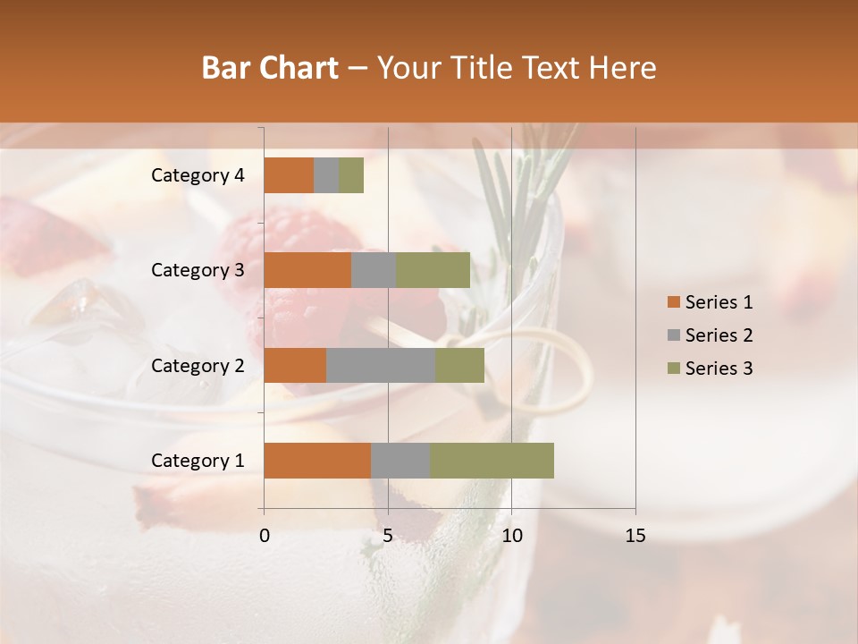 A Table Topped With Glasses Filled With Fruit PowerPoint Template