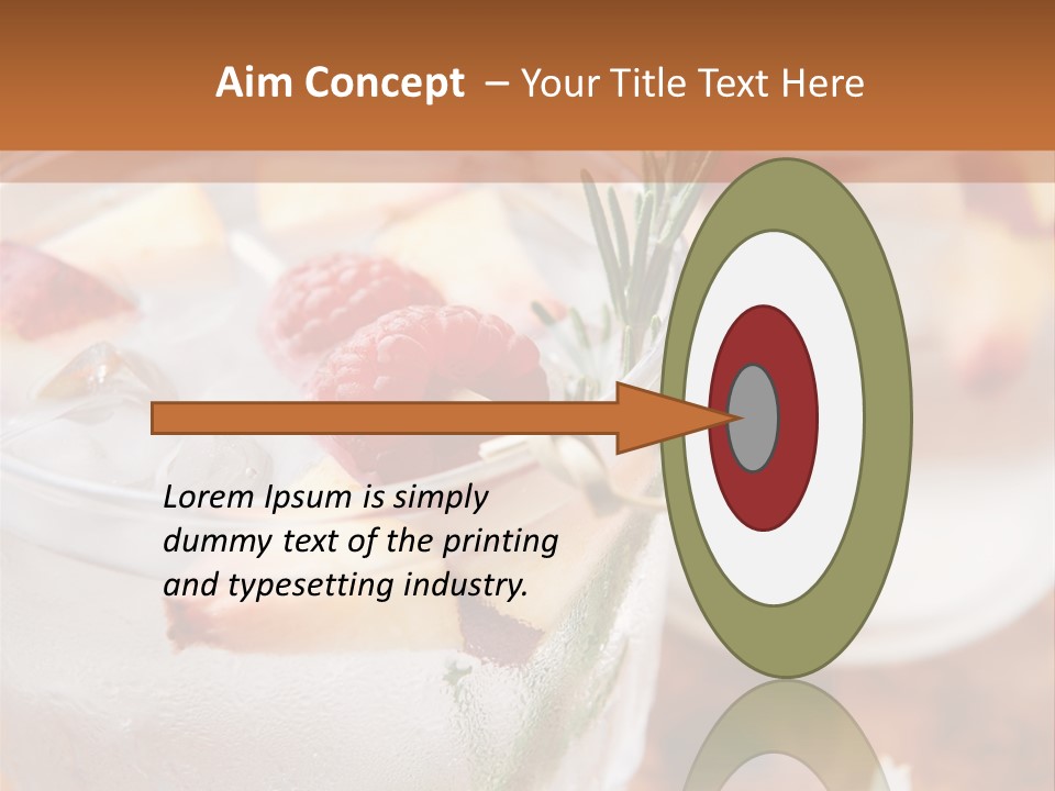 A Table Topped With Glasses Filled With Fruit PowerPoint Template