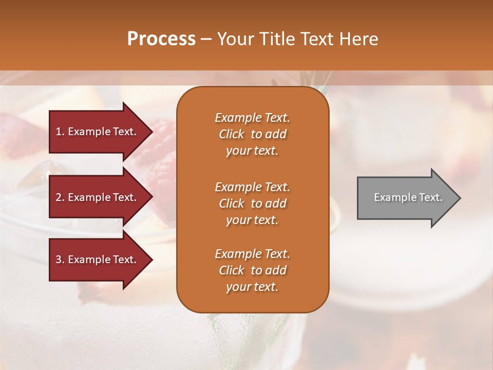 A Table Topped With Glasses Filled With Fruit PowerPoint Template