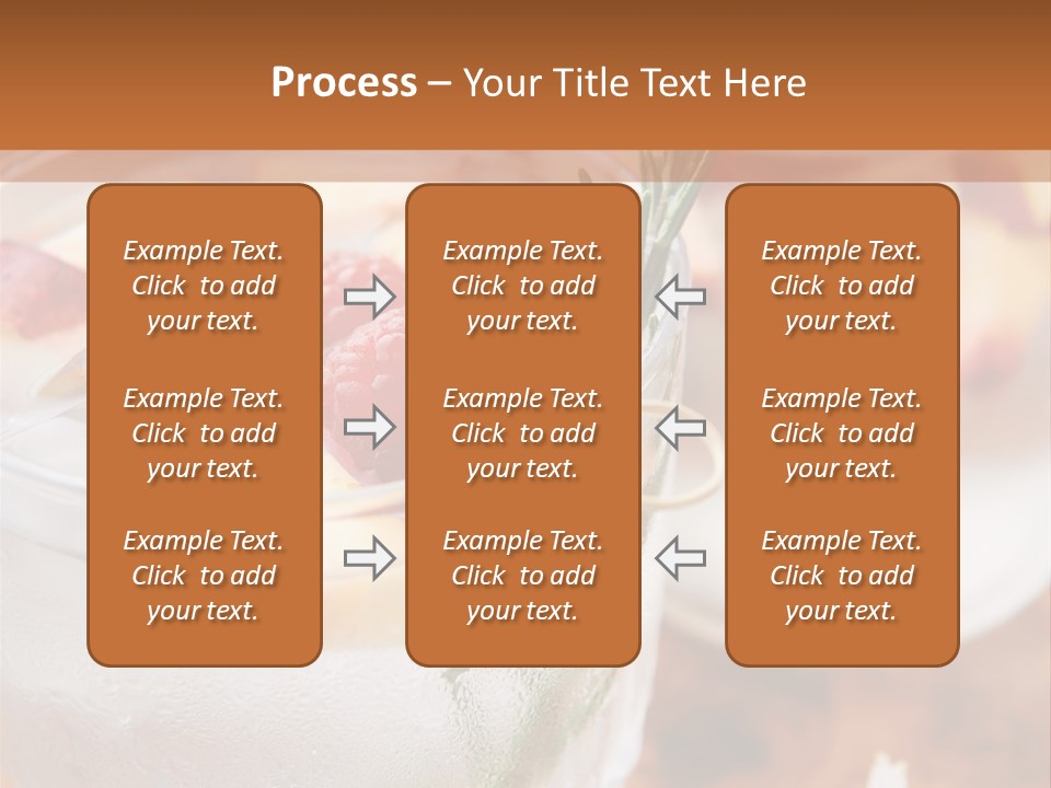 A Table Topped With Glasses Filled With Fruit PowerPoint Template