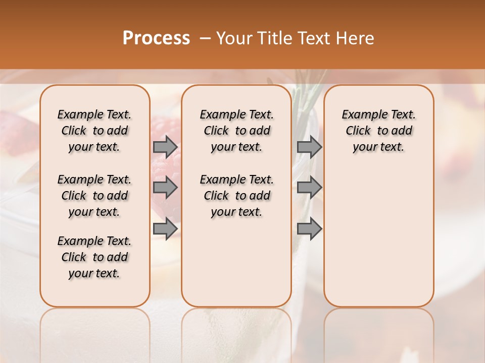 A Table Topped With Glasses Filled With Fruit PowerPoint Template