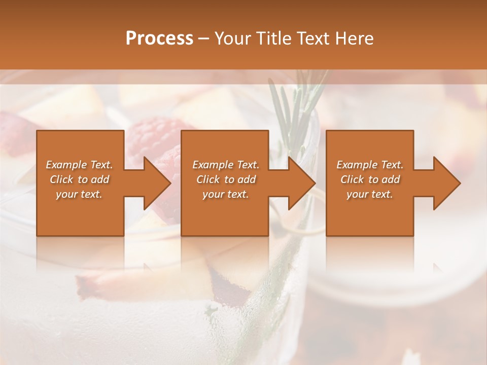 A Table Topped With Glasses Filled With Fruit PowerPoint Template