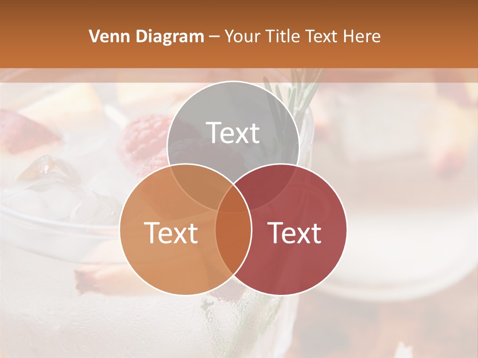 A Table Topped With Glasses Filled With Fruit PowerPoint Template