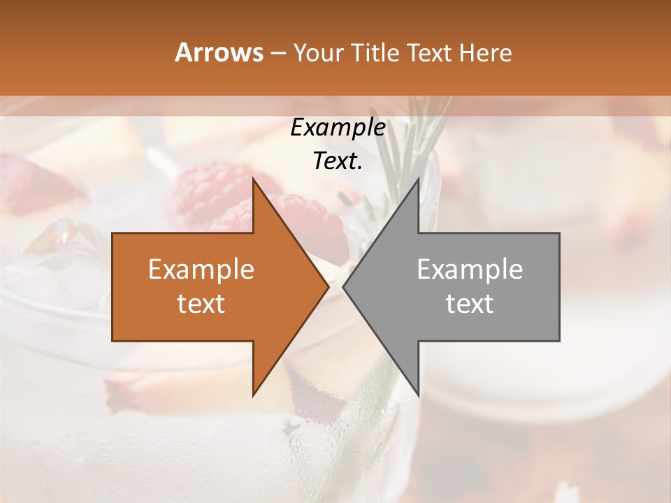 A Table Topped With Glasses Filled With Fruit PowerPoint Template