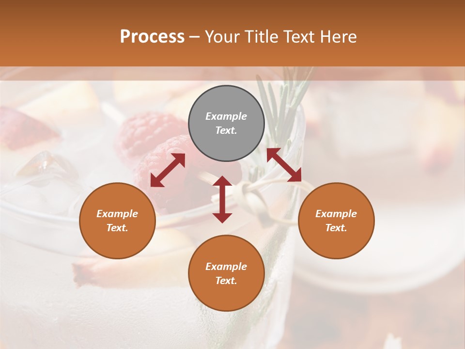 A Table Topped With Glasses Filled With Fruit PowerPoint Template