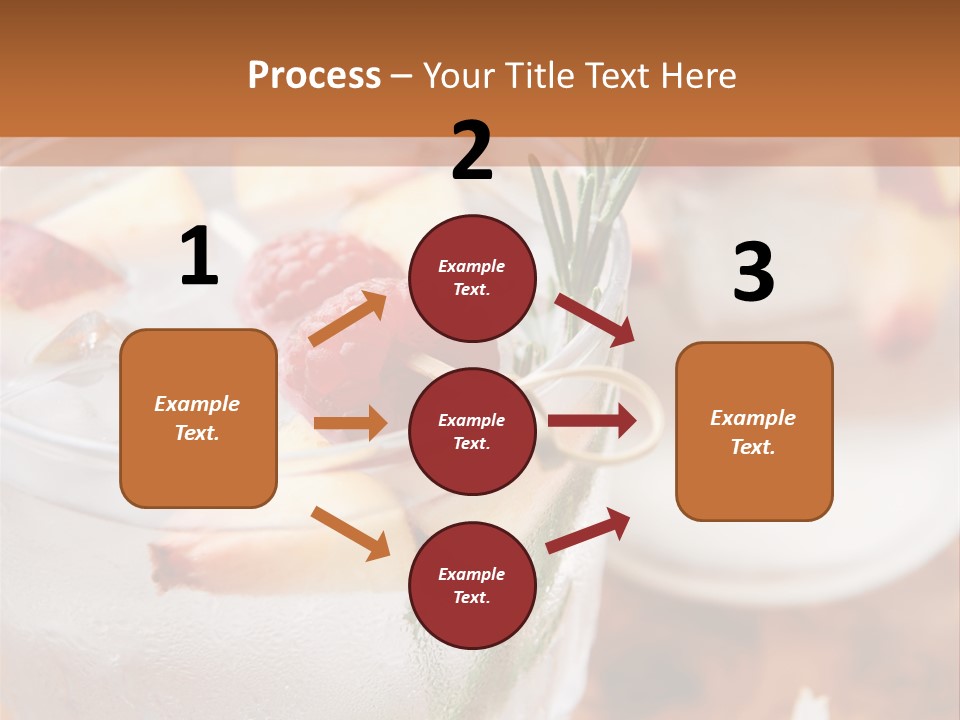 A Table Topped With Glasses Filled With Fruit PowerPoint Template
