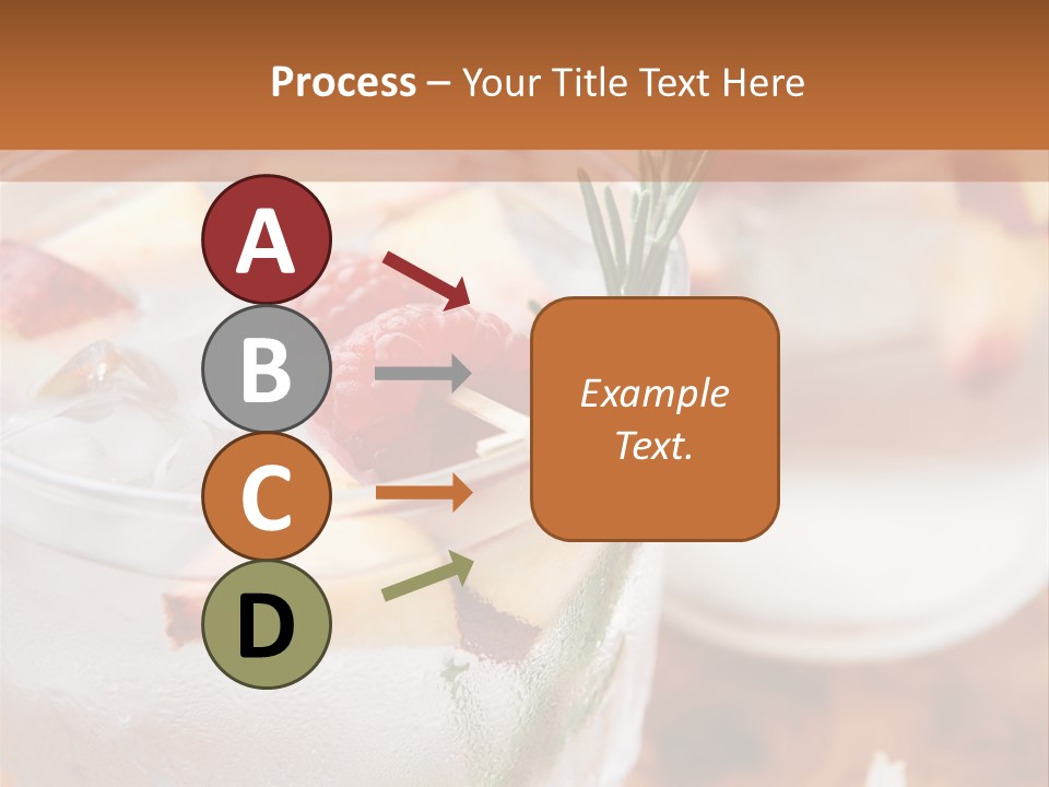 A Table Topped With Glasses Filled With Fruit PowerPoint Template