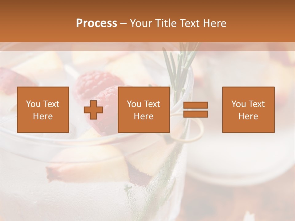 A Table Topped With Glasses Filled With Fruit PowerPoint Template