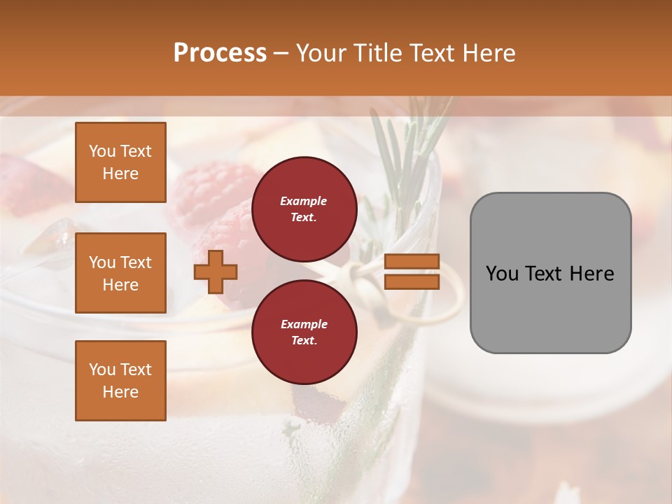 A Table Topped With Glasses Filled With Fruit PowerPoint Template