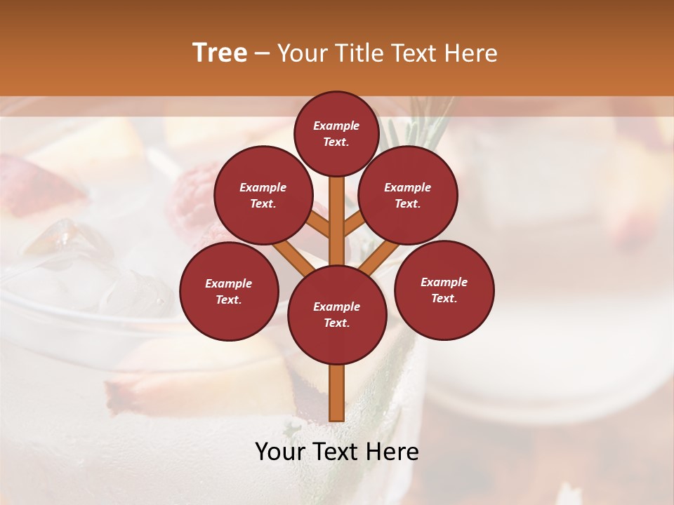 A Table Topped With Glasses Filled With Fruit PowerPoint Template