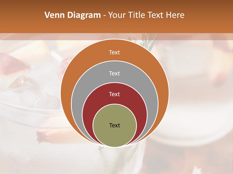 A Table Topped With Glasses Filled With Fruit PowerPoint Template