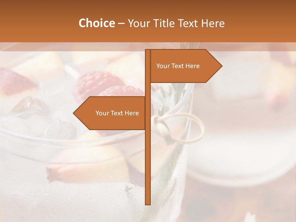 A Table Topped With Glasses Filled With Fruit PowerPoint Template