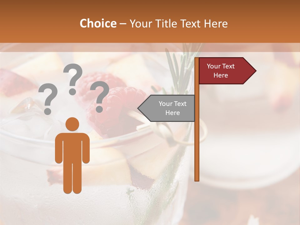 A Table Topped With Glasses Filled With Fruit PowerPoint Template