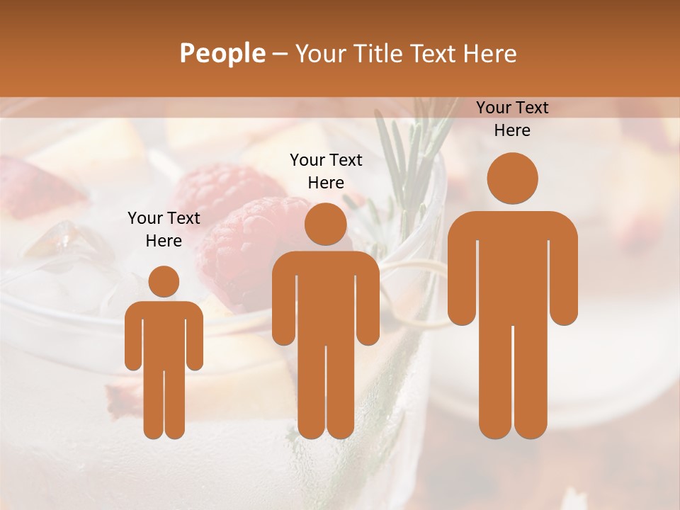 A Table Topped With Glasses Filled With Fruit PowerPoint Template