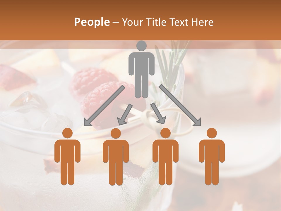 A Table Topped With Glasses Filled With Fruit PowerPoint Template