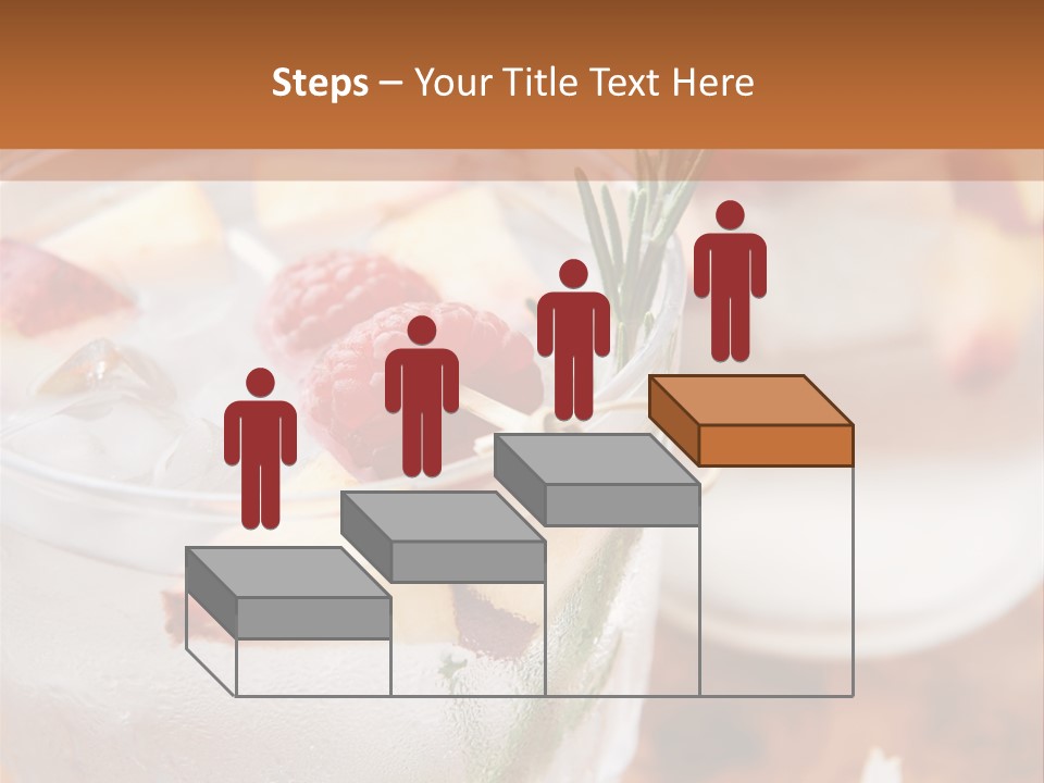 A Table Topped With Glasses Filled With Fruit PowerPoint Template