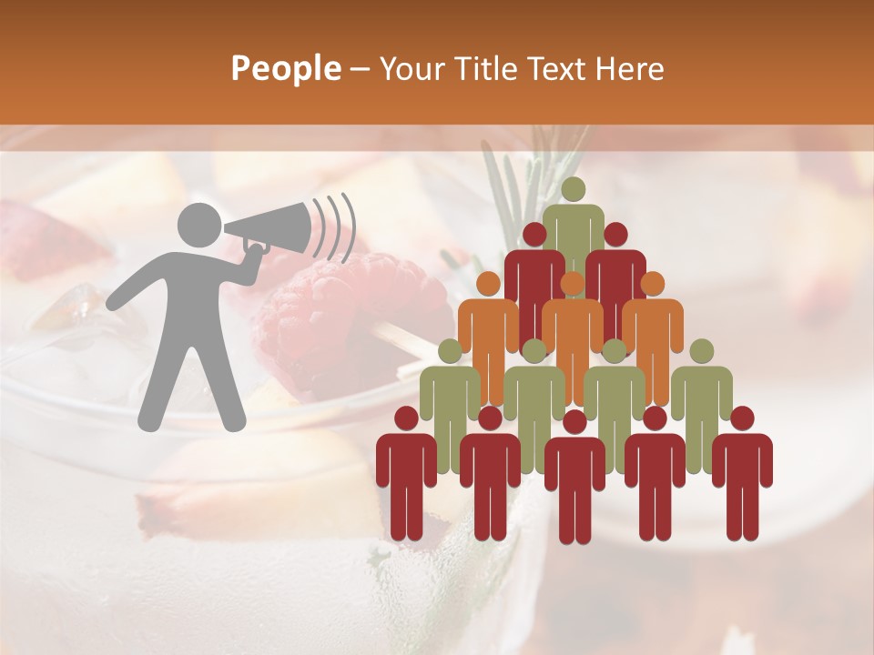 A Table Topped With Glasses Filled With Fruit PowerPoint Template