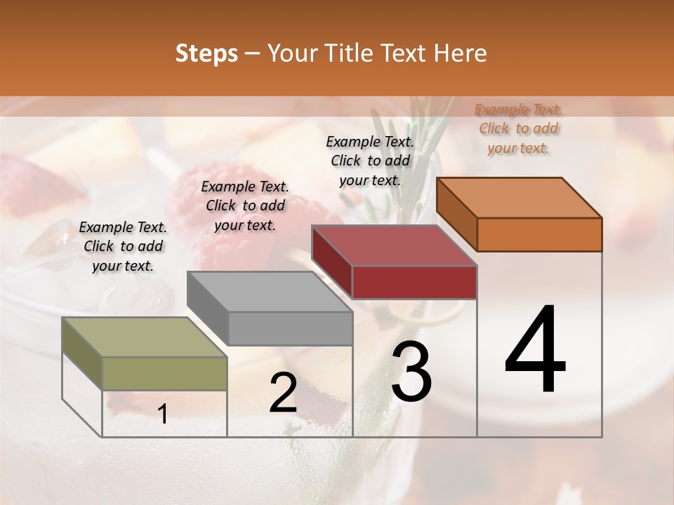 A Table Topped With Glasses Filled With Fruit PowerPoint Template