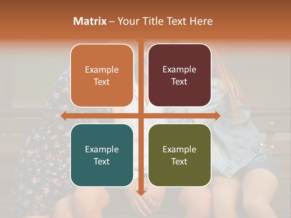 A Group Of Three People Sitting On A Bench PowerPoint Template
