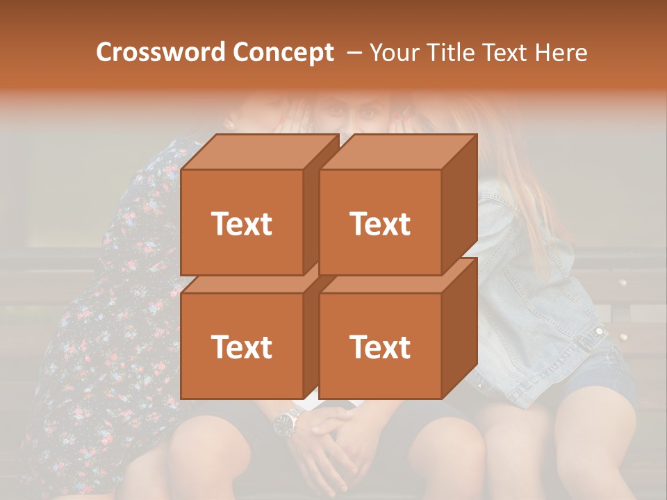 A Group Of Three People Sitting On A Bench PowerPoint Template