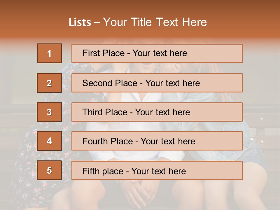 A Group Of Three People Sitting On A Bench PowerPoint Template