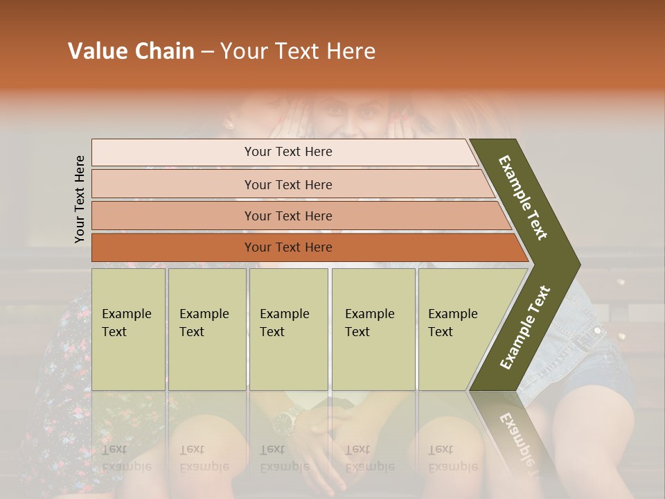 A Group Of Three People Sitting On A Bench PowerPoint Template