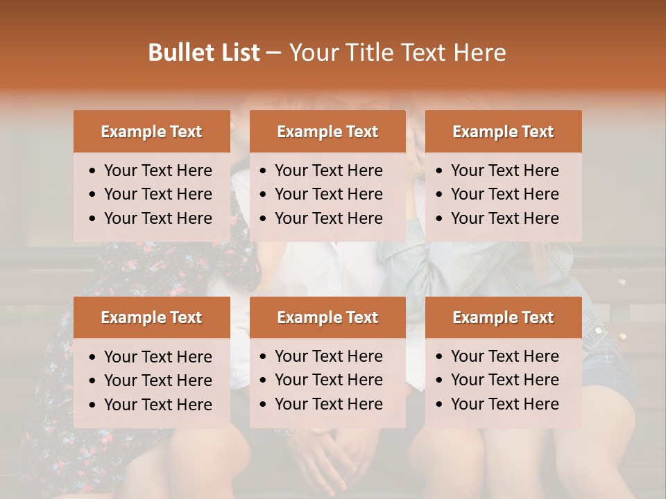 A Group Of Three People Sitting On A Bench PowerPoint Template