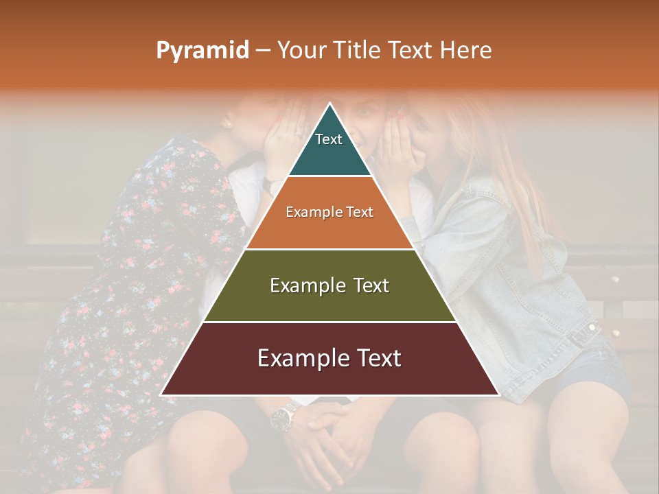 A Group Of Three People Sitting On A Bench PowerPoint Template