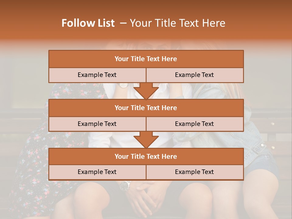 A Group Of Three People Sitting On A Bench PowerPoint Template