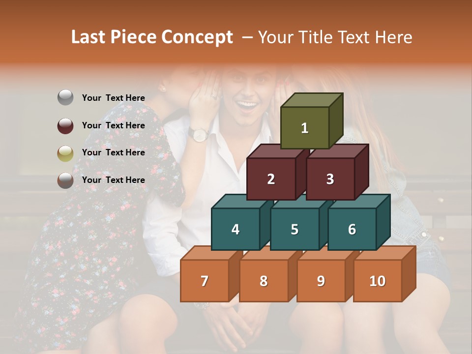 A Group Of Three People Sitting On A Bench PowerPoint Template