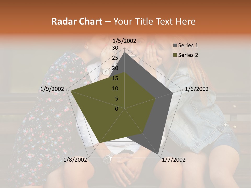 A Group Of Three People Sitting On A Bench PowerPoint Template