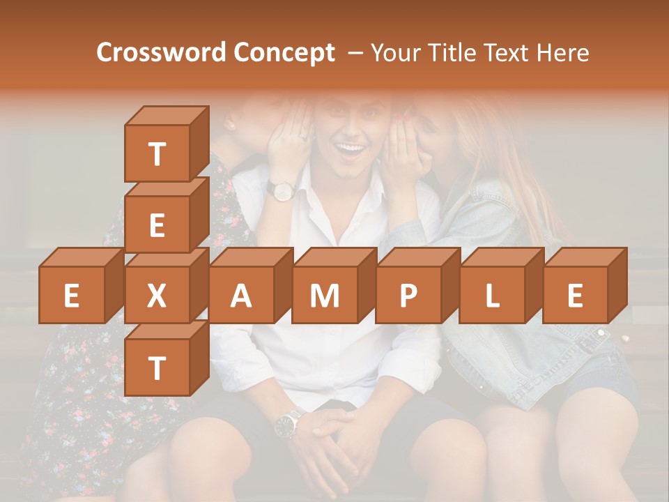 A Group Of Three People Sitting On A Bench PowerPoint Template