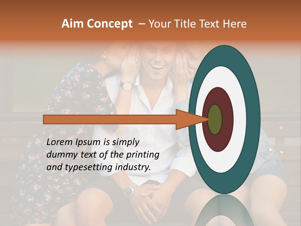 A Group Of Three People Sitting On A Bench PowerPoint Template