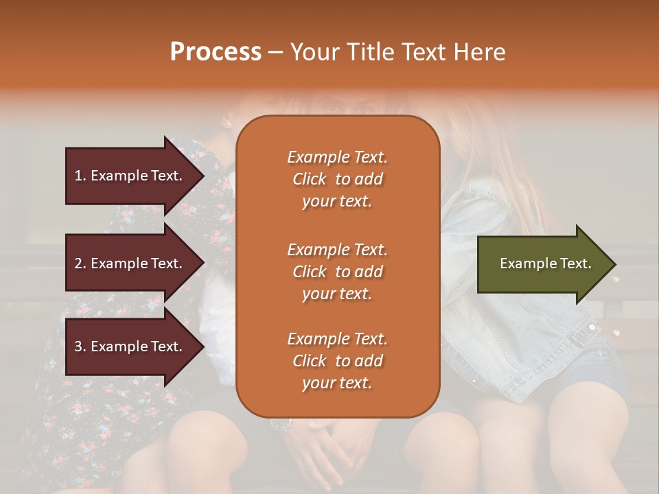 A Group Of Three People Sitting On A Bench PowerPoint Template