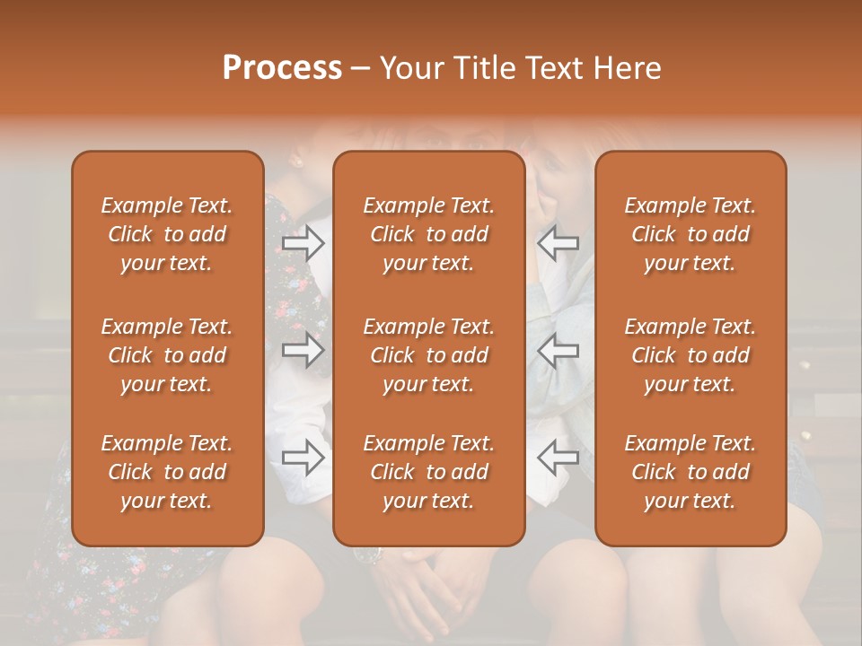 A Group Of Three People Sitting On A Bench PowerPoint Template