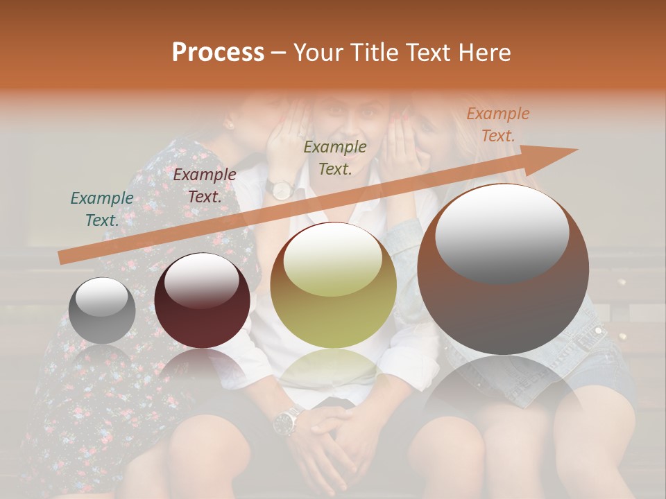 A Group Of Three People Sitting On A Bench PowerPoint Template