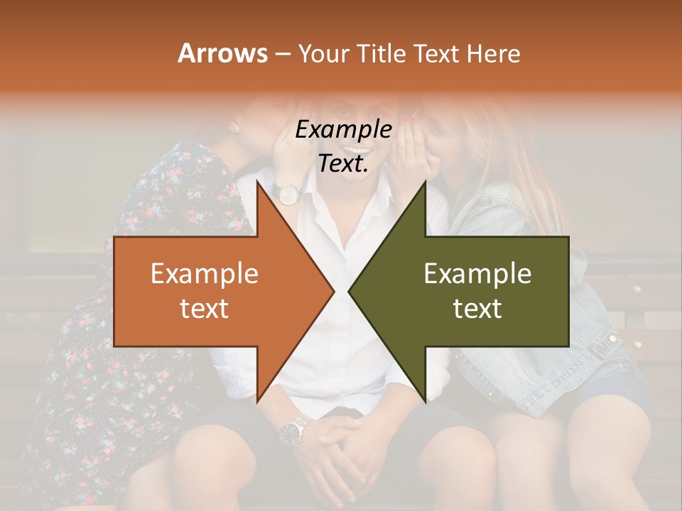 A Group Of Three People Sitting On A Bench PowerPoint Template