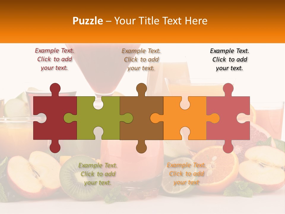A Table Topped With Lots Of Different Types Of Juice PowerPoint Template