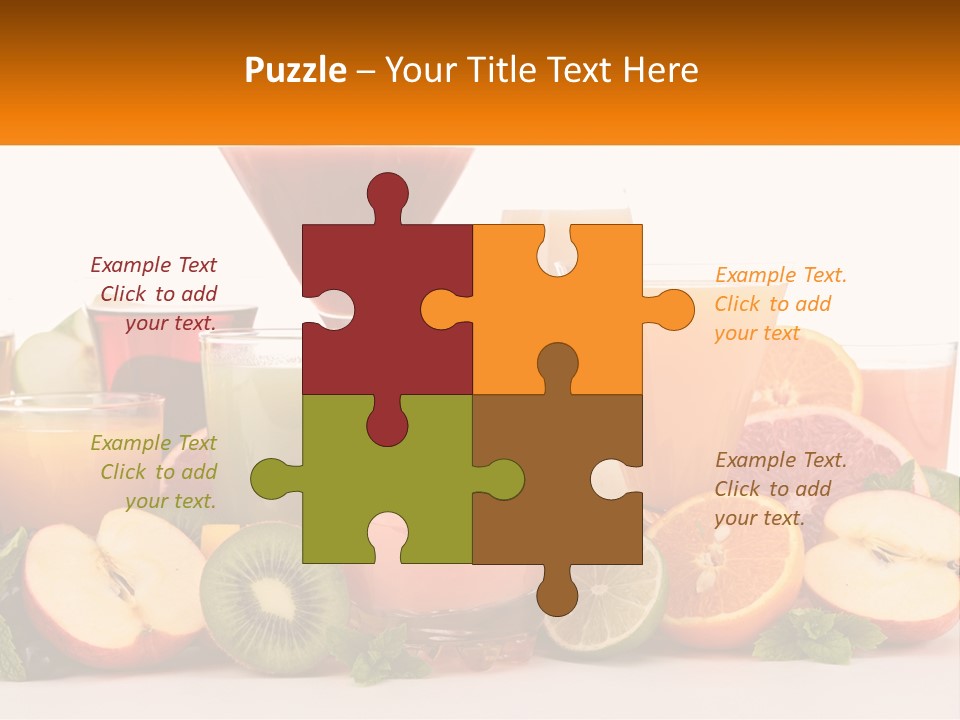 A Table Topped With Lots Of Different Types Of Juice PowerPoint Template